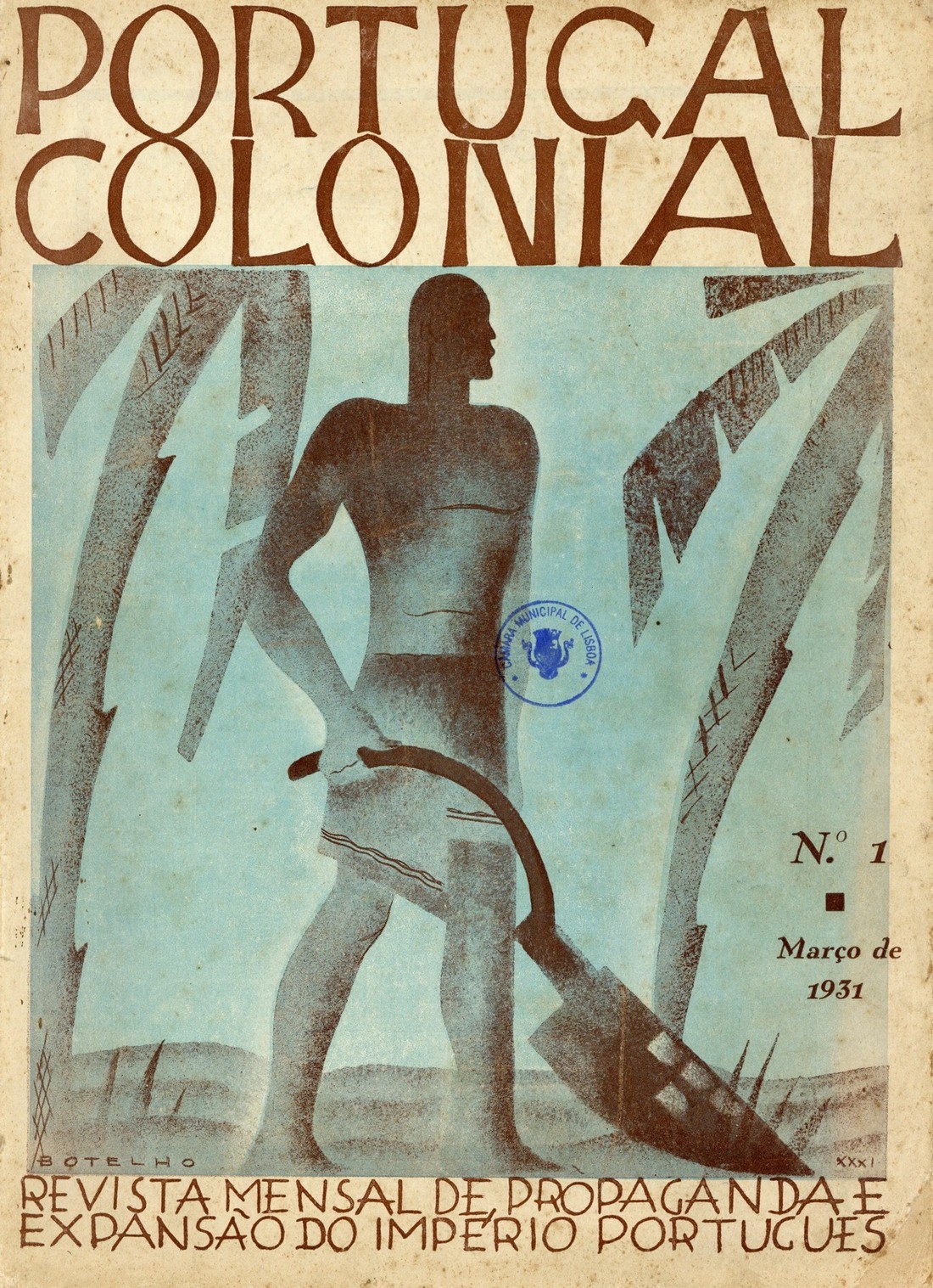 Copertina del primo numero del mensile «Portugal Colonial», marzo 1931